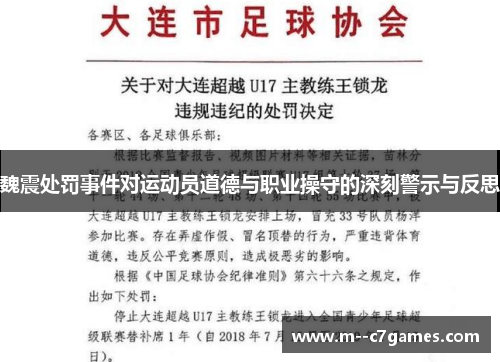 魏震处罚事件对运动员道德与职业操守的深刻警示与反思 魏震处罚事件对运动员道德与职业操守的深刻警示与反思